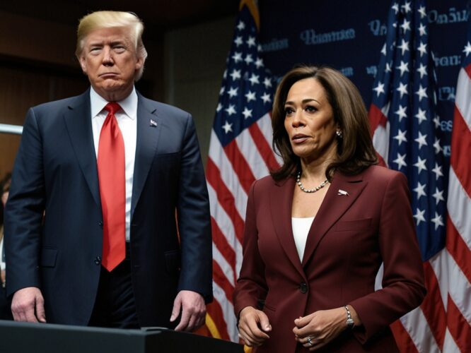 trump und harris ein wahlkampf im schatten des absurden